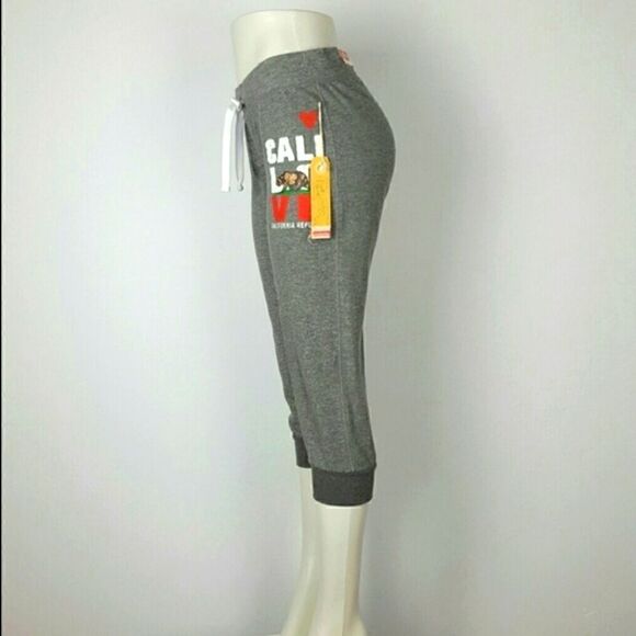 REFLEX Cropped pants  CALI LOVE GRAY  SIZE LARGE - Picture 1 of 4